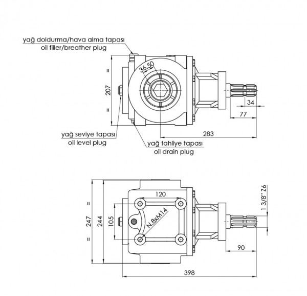 Manure Spreader Technical Drawing
