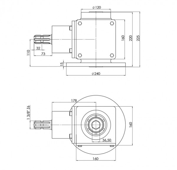 Potato Harvesting Machine Technical Drawing