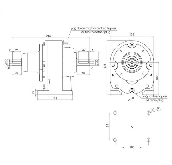 Hazelnut Harvesting Machine Technical Drawing