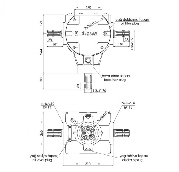 Folding Rotary Tiller Technical Drawing