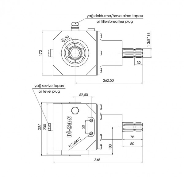 Rotary Tiller Technical Drawing