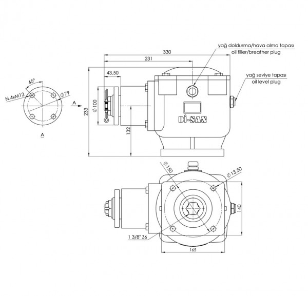 Hazelnut Harvesting Machine Technical Drawing