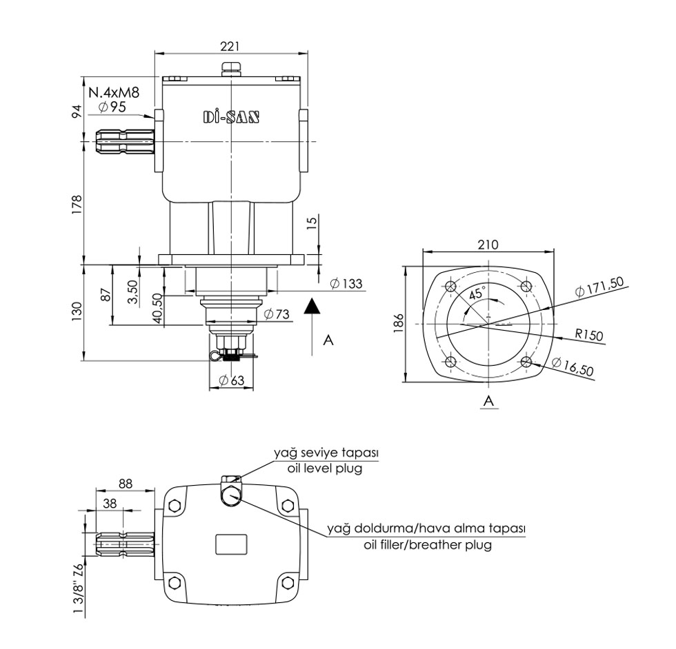 Rotary Mower Technical Drawing