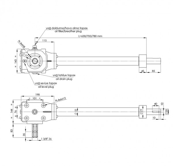 Lawn Mower Technical Drawing