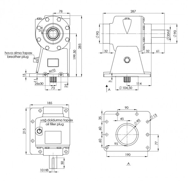 Rotary Disc Mower Technical Drawing