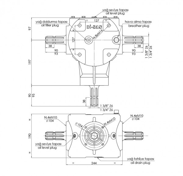 Double Chop Forage Harvester Technical Drawing