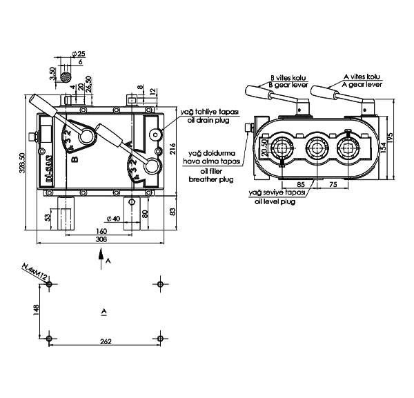 Pneumatic Seed Drill Machine Technical Drawing