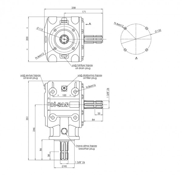 Corn Header Technical Drawing