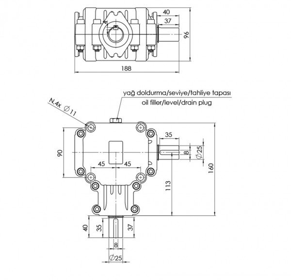 Fertilizer Spreader Technical Drawing