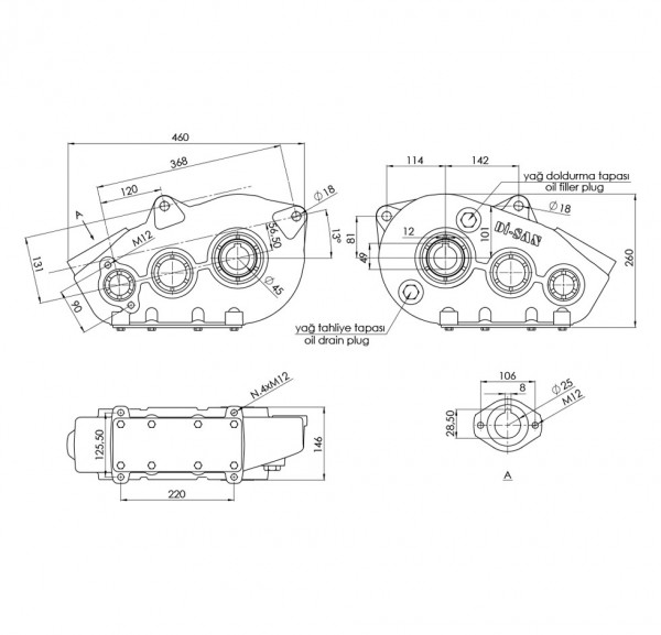 Manure Spreader Technical Drawing
