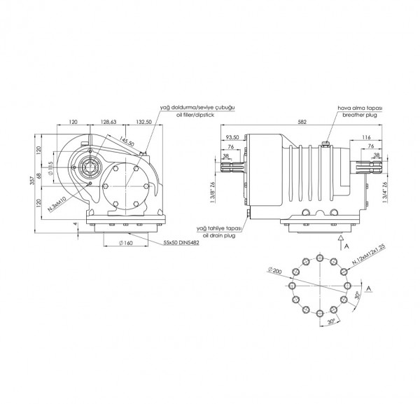 Power Harrow Technical Drawing