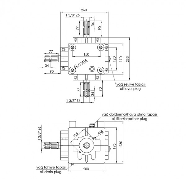 Muhtelif Makinalar Teknik Resim